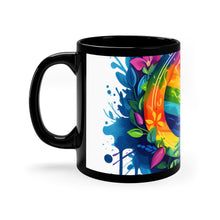 DistinctInk Black Coffee Mug - The Road to Fulfillment for LGBTQ+ Pride
