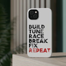 DistinctInk ToughCase for Apple iPhone, Compatible with MagSafe Charging - Build Tune Race Break Fix Repeat
