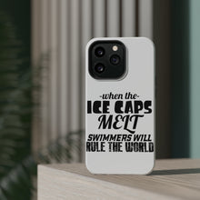 DistinctInk ToughCase for Apple iPhone, Compatible with MagSafe Charging - When Ice Caps Melt Swimmer Rule the World