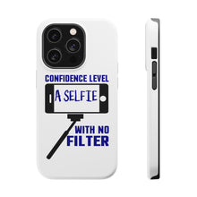 DistinctInk ToughCase for Apple iPhone, Compatible with MagSafe Charging - Confidence Level Selfie with No Filter