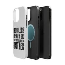 DistinctInk ToughCase for Apple iPhone, Compatible with MagSafe Charging - Bowlers Never Die They End Up In The Gutter