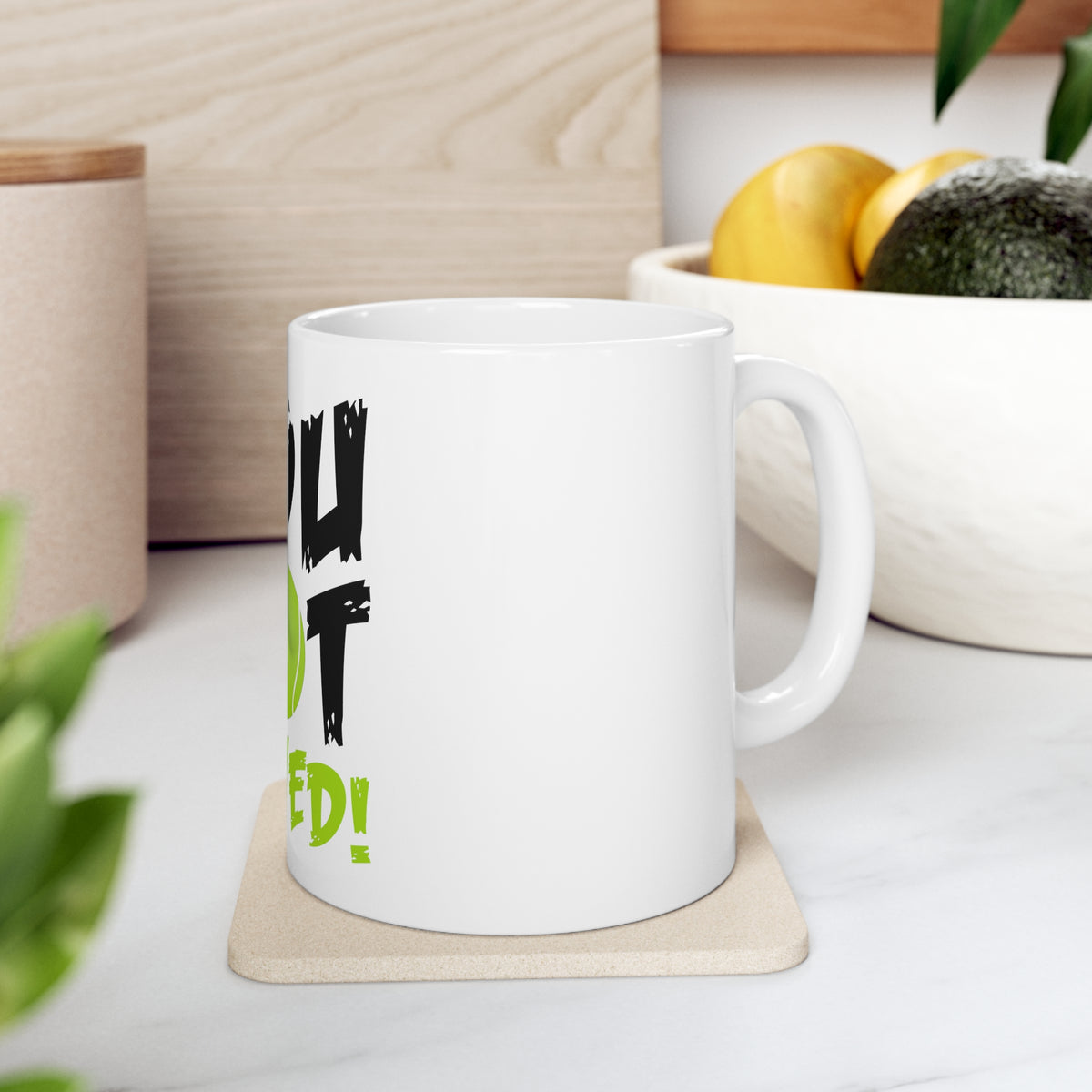 Glossy White Coffee / Tea Mug - You Got Served Tennis, view 7