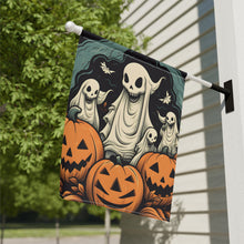 DistinctInk Garden & House Banner / Flag with Spooky Skeleton Pumpkins Design for Halloween