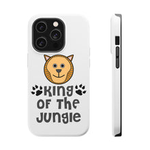 DistinctInk ToughCase for Apple iPhone, Compatible with MagSafe Charging - King of the Jungle - Lion