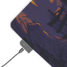 DistinctInk LED Gaming Mouse Pad with Ghostly Ghouls in the Graveyard Design for Halloween