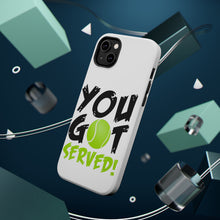 DistinctInk ToughCase for Apple iPhone, Compatible with MagSafe Charging - You Got Served Tennis