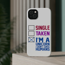 DistinctInk ToughCase for Apple iPhone, Compatible with MagSafe Charging - Single Taken I'm a Unicorn Don't Date Humans