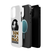 DistinctInk ToughCase for Apple iPhone, Compatible with MagSafe Charging - Sun of a Beach