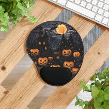 DistinctInk Mouse Pad with Wrist Rest  with Spooky All Hallows' Eve Design for Halloween
