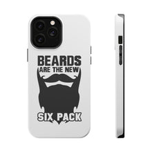 DistinctInk ToughCase for Apple iPhone, Compatible with MagSafe Charging - Beards are the New Six Pack