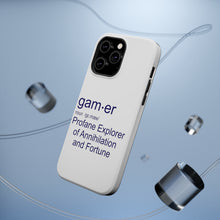 DistinctInk ToughCase for Apple iPhone, Compatible with MagSafe Charging - Gamer Dictionary Definition Profane Explorer