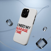 DistinctInk ToughCase for Apple iPhone, Compatible with MagSafe Charging - I Need My Garage Time