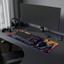 DistinctInk LED Gaming Mouse Pad with Spooky Sweet Treats Design for Halloween