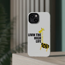 DistinctInk ToughCase for Apple iPhone, Compatible with MagSafe Charging - Livin the High Life - Giraffe