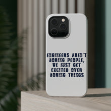 DistinctInk ToughCase for Apple iPhone, Compatible with MagSafe Charging - Engineers Aren't Boring Excited Over Boring Things