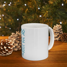 DistinctInk Glossy White Coffee / Tea Mug - Yoga Inhale the Future Exhale the Past