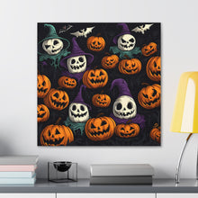 DistinctInk Canvas Wall Art with "Halloween Haunts and Pumpkin Pals" for Halloween