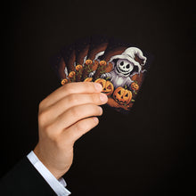 DistinctInk Playing / Poker Cards with Trick or Treat Ghost-O-Lantern Design for Halloween