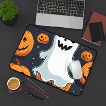DistinctInk Desk Mat with Ghost Skeleton Spooky Pumpkins Design for Halloween
