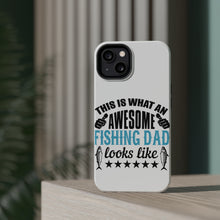 DistinctInk ToughCase for Apple iPhone, Compatible with MagSafe Charging - This is What Awesome Fishing Dad Looks Like