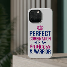 DistinctInk ToughCase for Apple iPhone, Compatible with MagSafe Charging - Perfect Combination of Princess & Warrior