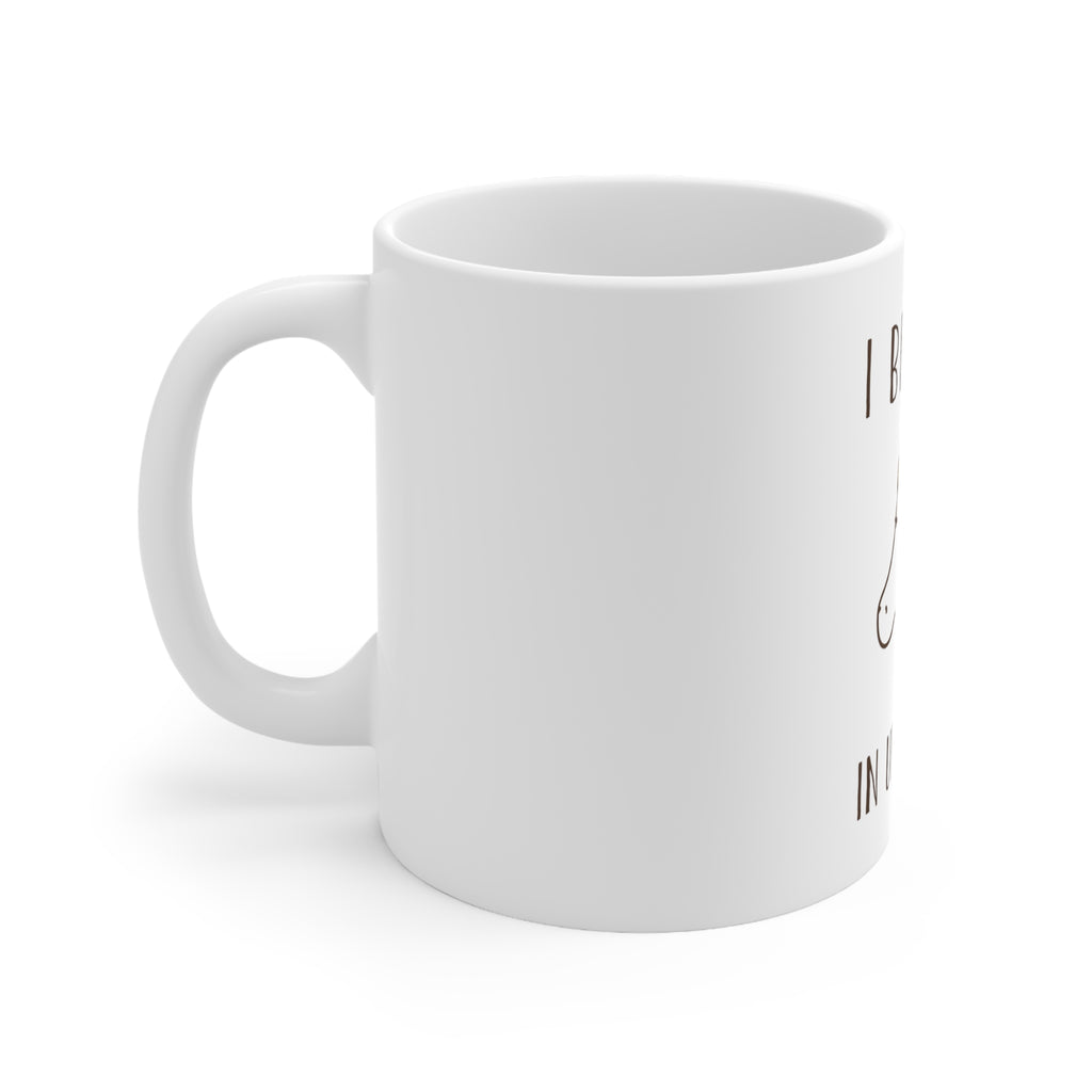 Glossy White Coffee / Tea Mug - I Believe in Unicorns, view 2