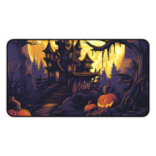 DistinctInk Desk Mat with Ghostly Ghouls in the Graveyard Design for Halloween