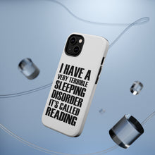 DistinctInk ToughCase for Apple iPhone, Compatible with MagSafe Charging - Terrible Sleeping Disorder Called Reading