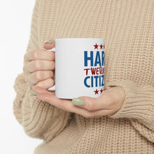 DistinctInk Glossy White Coffee / Tea Mug - Hard Twerking Citizen