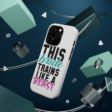 DistinctInk ToughCase for Apple iPhone, Compatible with MagSafe Charging - This Bride Trains Like a Beast