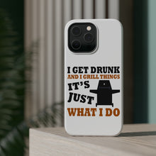 DistinctInk ToughCase for Apple iPhone, Compatible with MagSafe Charging - I Get Drunk & Grill Things