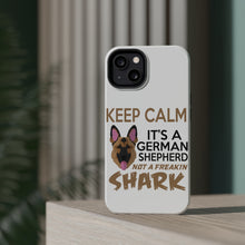 DistinctInk ToughCase for Apple iPhone, Compatible with MagSafe Charging - Keep Calm - It's a German Shepherd