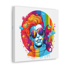DistinctInk Canvas Wall Art with Leading with Courage and Grace for LGBTQ+ Pride