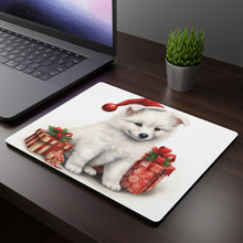 DistinctInk Mouse Pad - 1/4" Foam Rubber - American Eskimo Dog Puppy Drawing