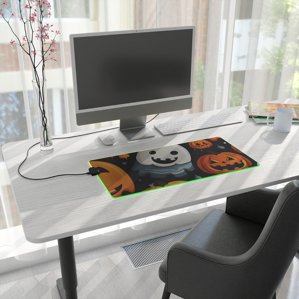 LED Gaming Mouse Pad with Spooky Halloween Night Design for Halloween, view 10