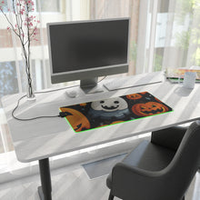 DistinctInk LED Gaming Mouse Pad with Spooky Halloween Night Design for Halloween