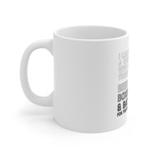 DistinctInk Glossy White Coffee / Tea Mug - Can Survive with Only Beer Boxers Batteries