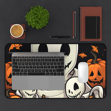 DistinctInk Desk Mat with Ghost Skeleton Pumpkin Pattern Design for Halloween