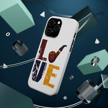 DistinctInk ToughCase for Apple iPhone, Compatible with MagSafe Charging - Love Pipe Smoking