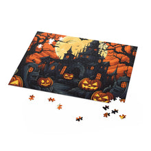 DistinctInk Jigsaw Puzzle with Darkness Falls on Halloween Design for Halloween