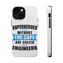 DistinctInk ToughCase for Apple iPhone, Compatible with MagSafe Charging - Superheroes Without Cape are Engineers