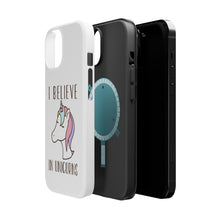 DistinctInk ToughCase for Apple iPhone, Compatible with MagSafe Charging - I Believe in Unicorns