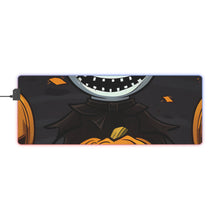 DistinctInk LED Gaming Mouse Pad with Ghastly Skeleton Pumpkins Design for Halloween