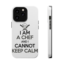 DistinctInk ToughCase for Apple iPhone, Compatible with MagSafe Charging - I Am the Chef Cannot Keep Calm