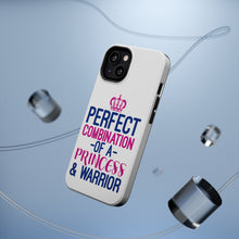 DistinctInk ToughCase for Apple iPhone, Compatible with MagSafe Charging - Perfect Combination of Princess & Warrior