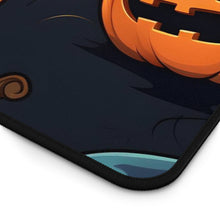 DistinctInk Desk Mat with Nightly Fright of Bats and Ghouls Design for Halloween