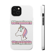 DistinctInk ToughCase for Apple iPhone, Compatible with MagSafe Charging - 90% Unicorn 10% Sparkle