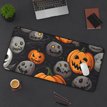 DistinctInk Desk Mat with Haunted Harvest Time Design for Halloween