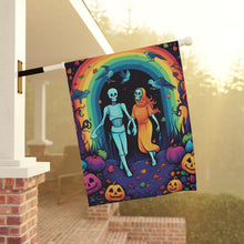 DistinctInk Garden & House Banner Flag with The Enduring Beauty of Writing Design for Halloween  LGBTQ+ Pride