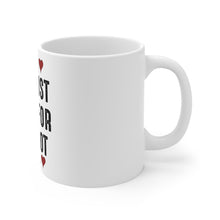 DistinctInk Glossy White Coffee / Tea Mug - I'm Just Here for the Pot - Poker Casino